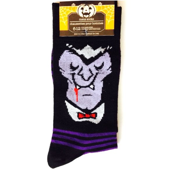 Other - *3/$15* Mens Dracula Vampire Halloween Socks